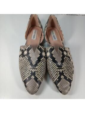 Steve Madden Darian Women's 9.5m Snake Print Flats Slip On Pointed Shoes D'Orsay